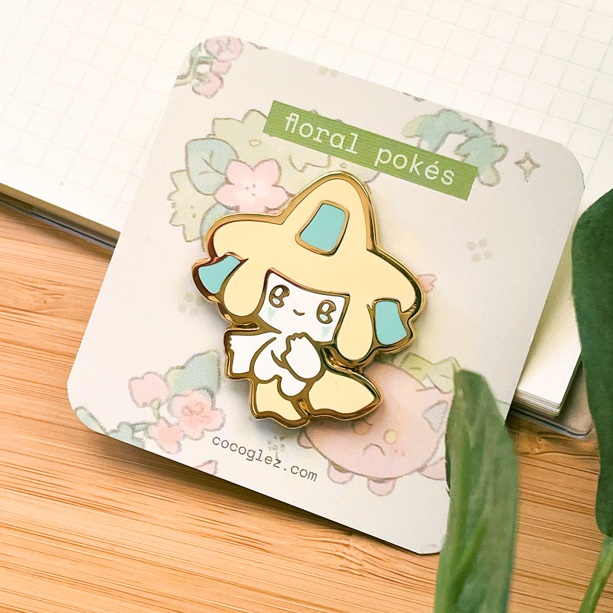 floral pokés - enamel pins