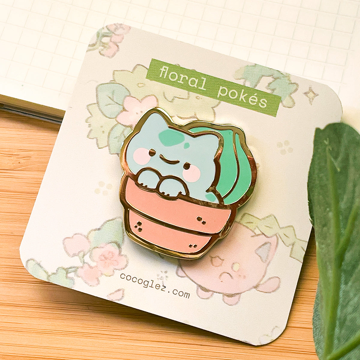 floral pokés - enamel pins