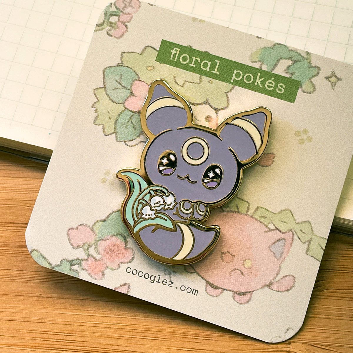 floral eeveelutions - enamel pins