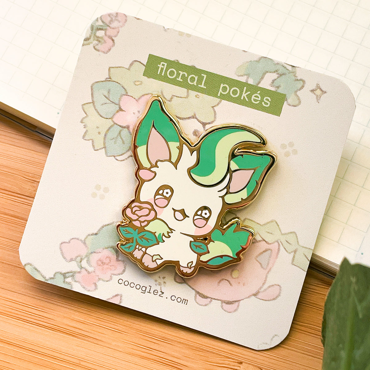 floral eeveelutions - enamel pins