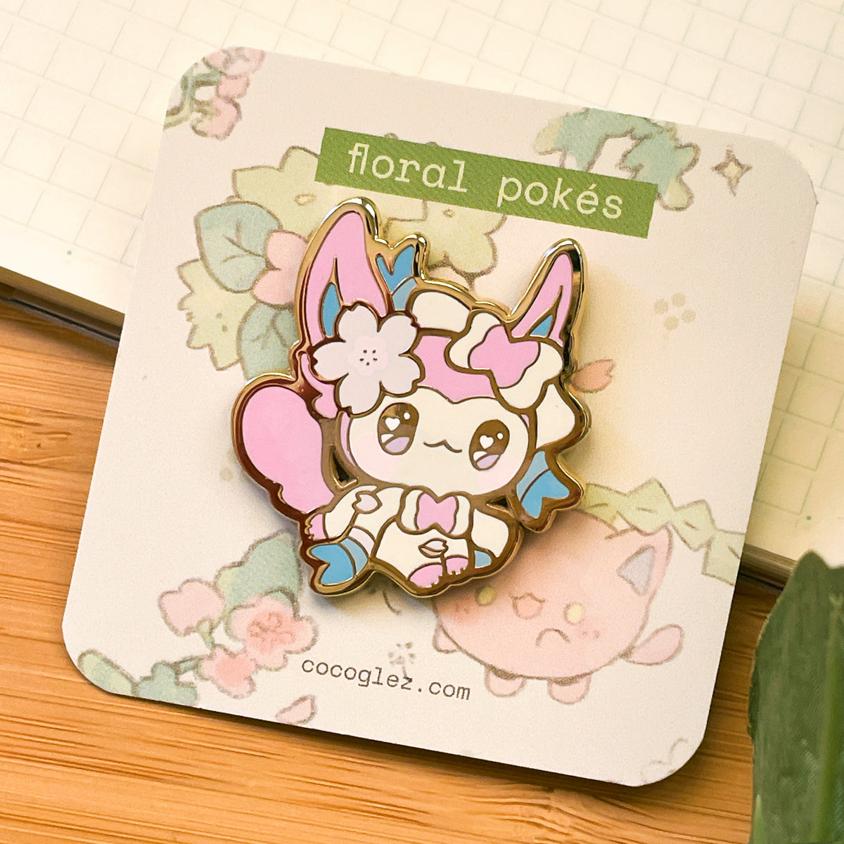 floral eeveelutions - enamel pins