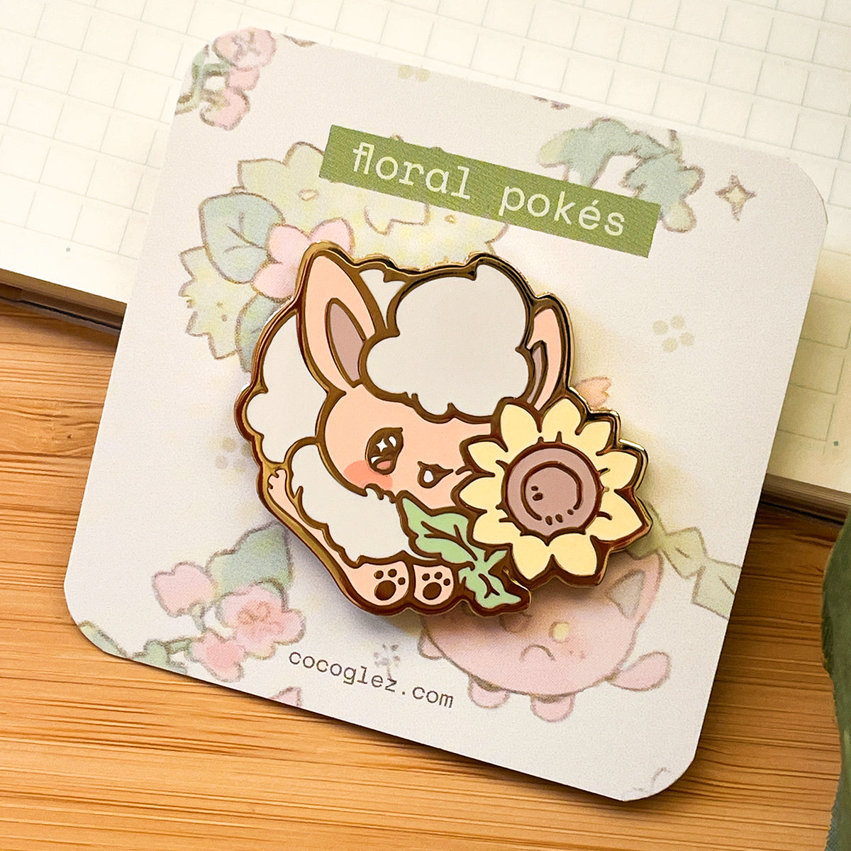 floral eeveelutions - enamel pins