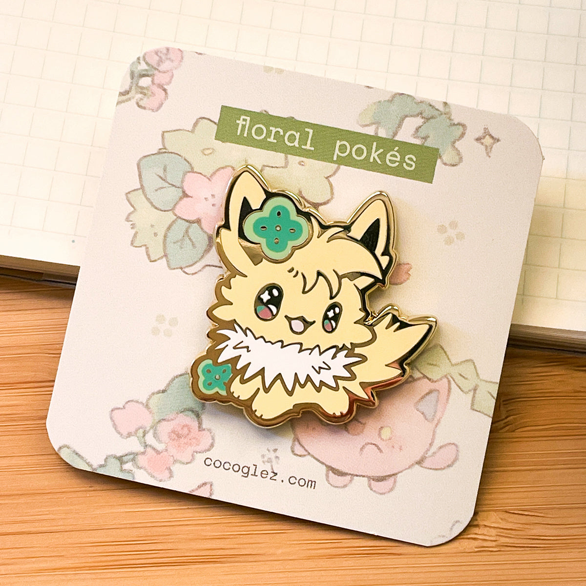 floral eeveelutions - enamel pins