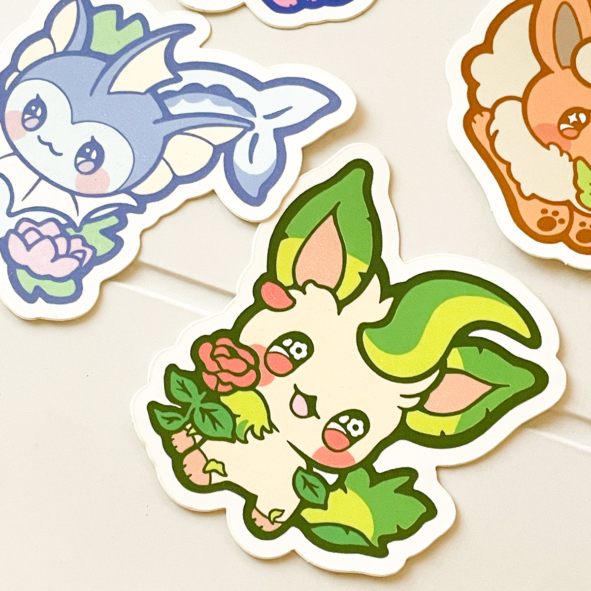 floral eeveelutions - vinyl stickers