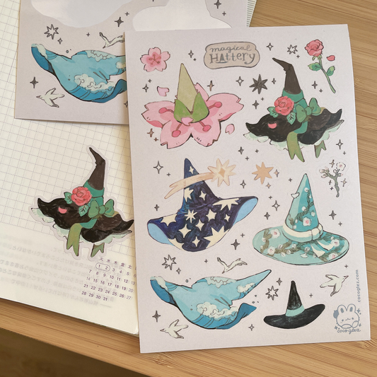 magical hattery - sticker sheet