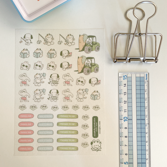 mindfully productive - washi sticker sheet