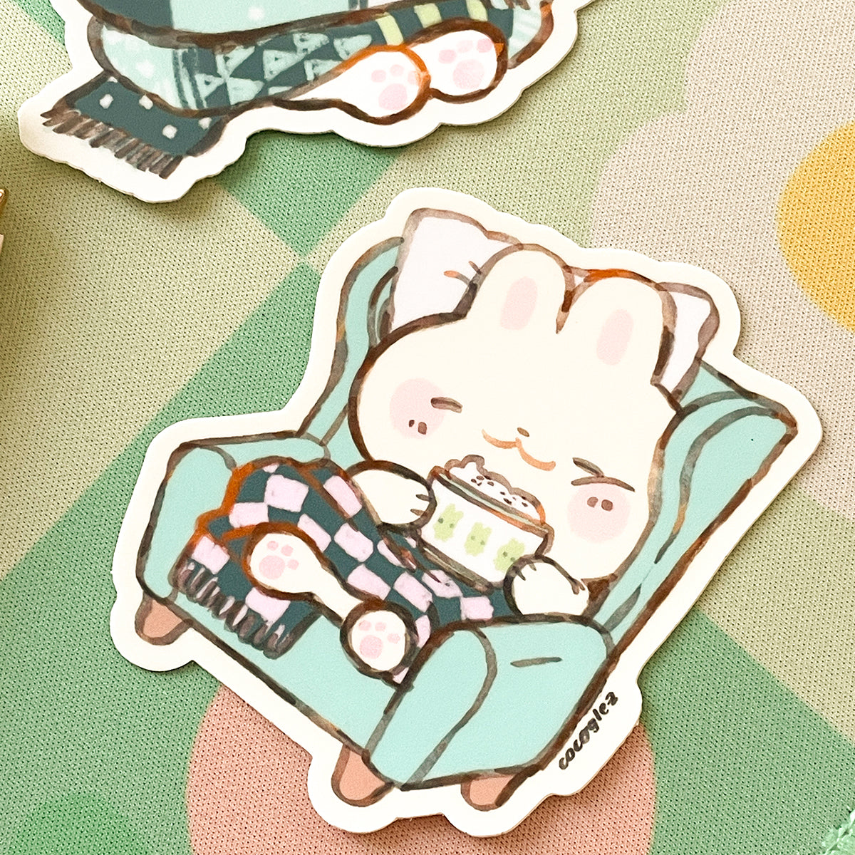 comfy bun - vinyl stickers