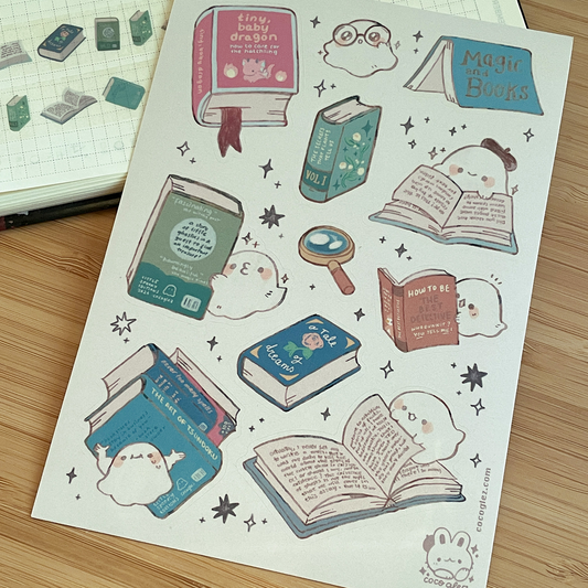 magic and books - sticker sheet