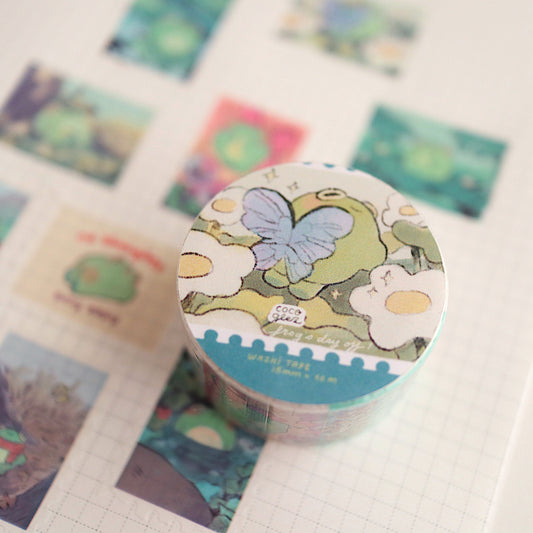 frog's day off  - stamp washi tape