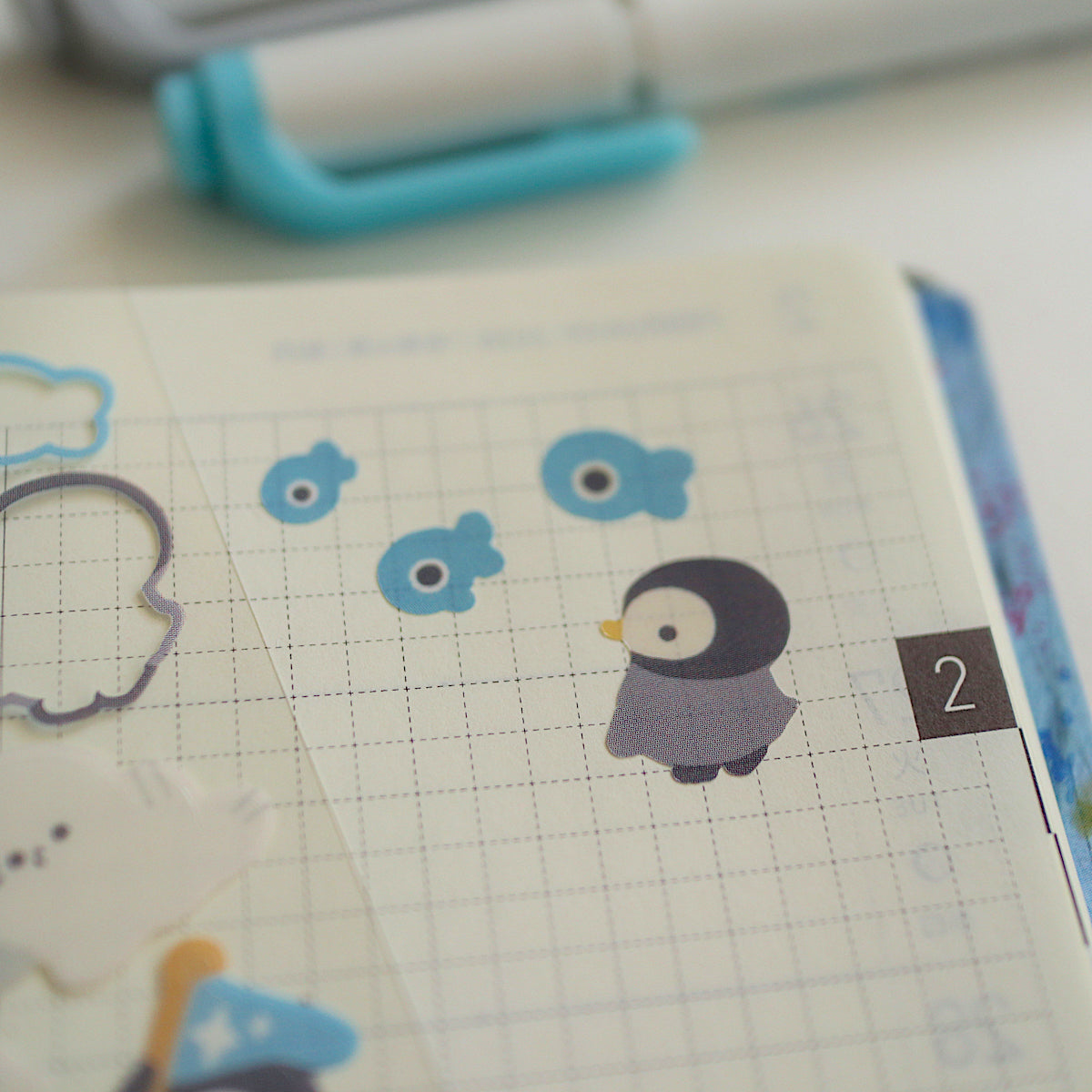 baby penguin and seal - sticker sheet