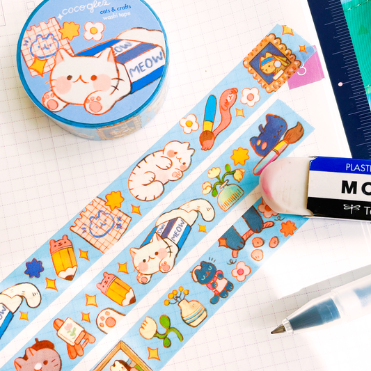 stationery cats - washi tape